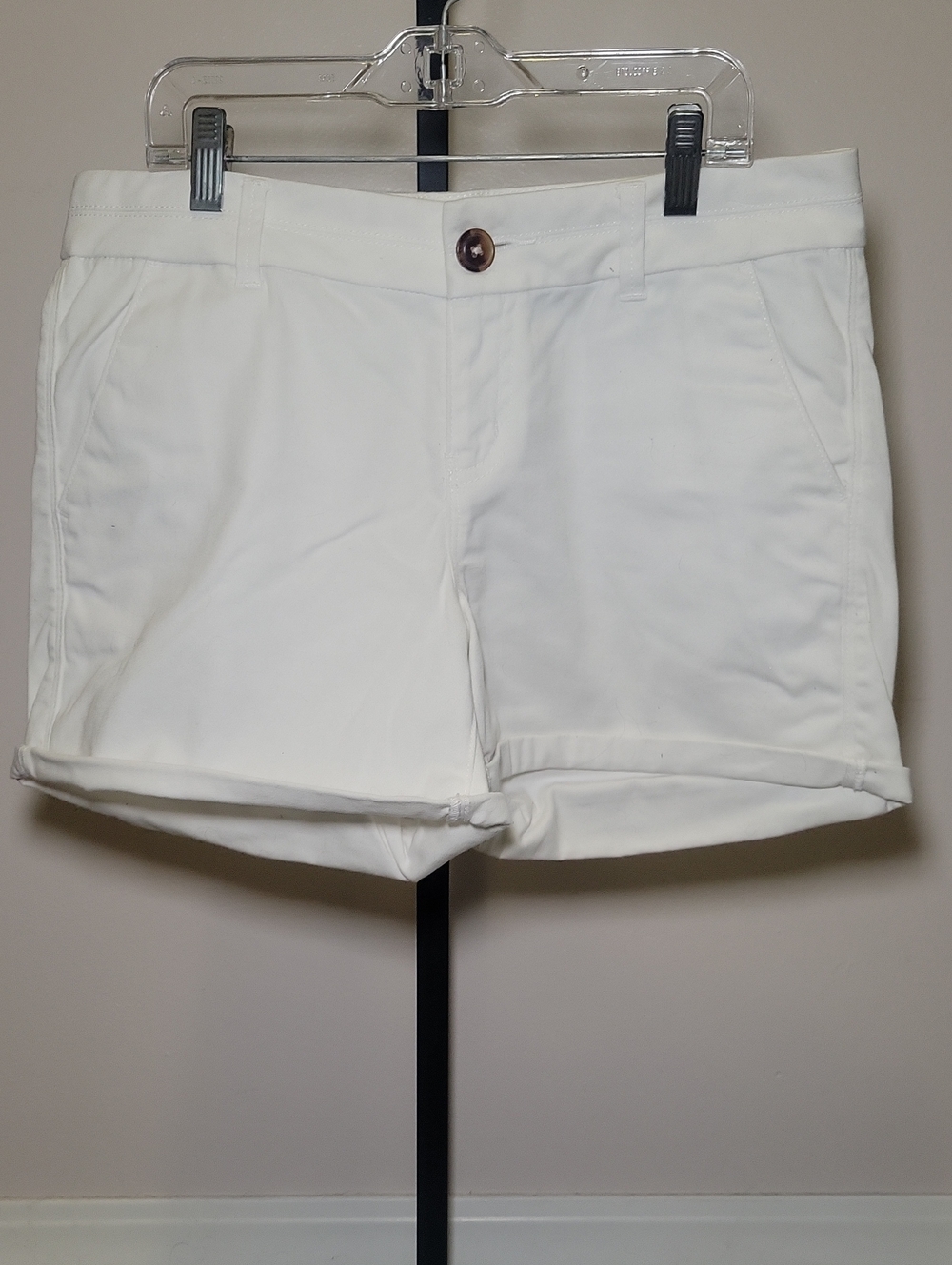 Maurices White Cuffed Bermuda Shorts